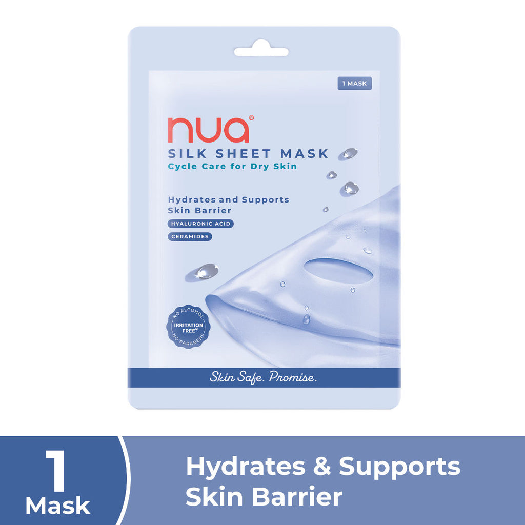 Hydrating Sheet Mask - With Ceramides & Hyaluronic Acid (Soothes, Cycle Care for Dry Skin)