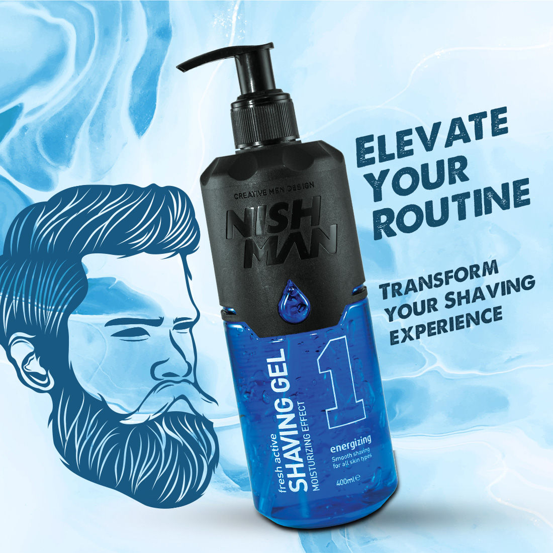 Fresh Active Energizing Shaving Gel Moisturizing Effect