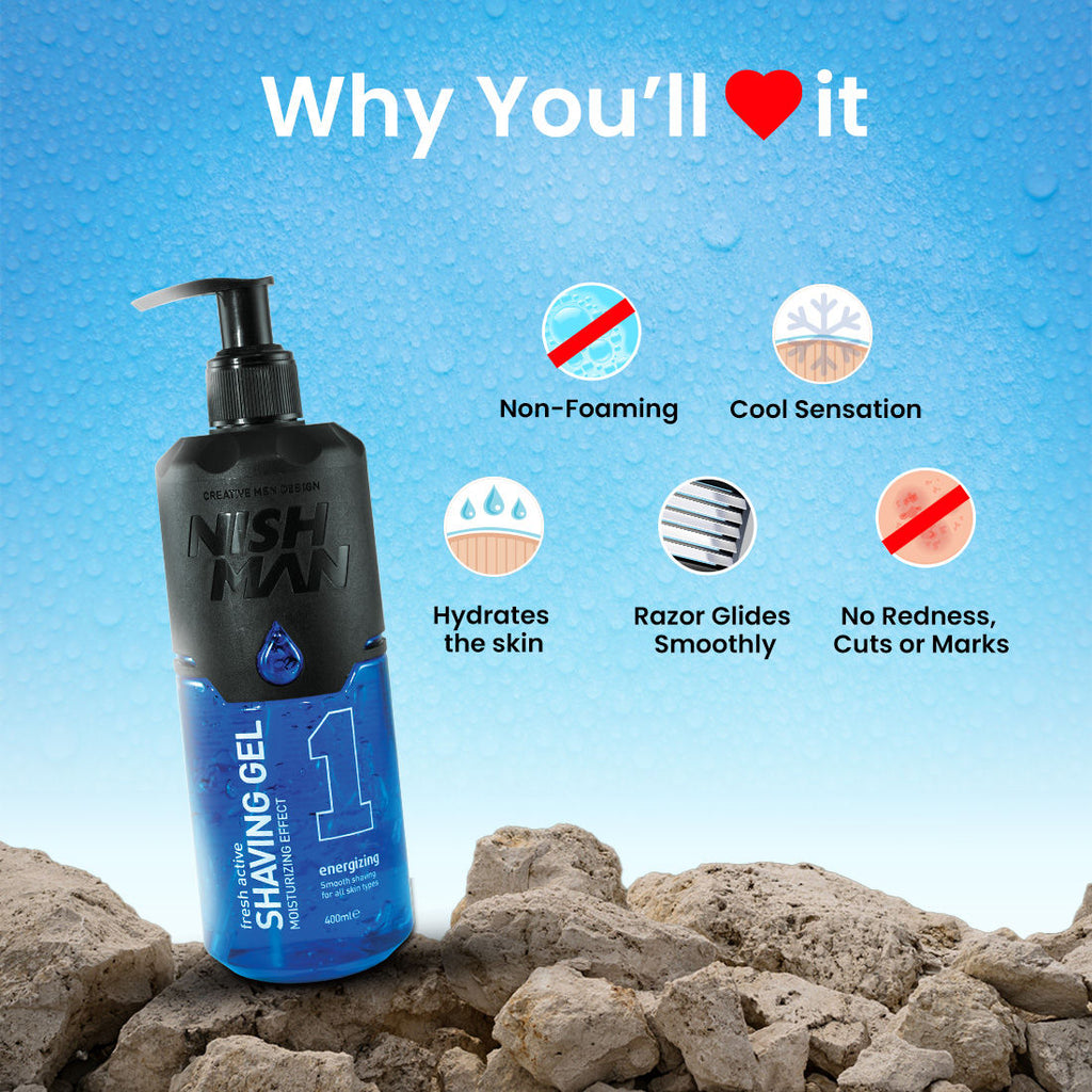 Fresh Active Energizing Shaving Gel Moisturizing Effect