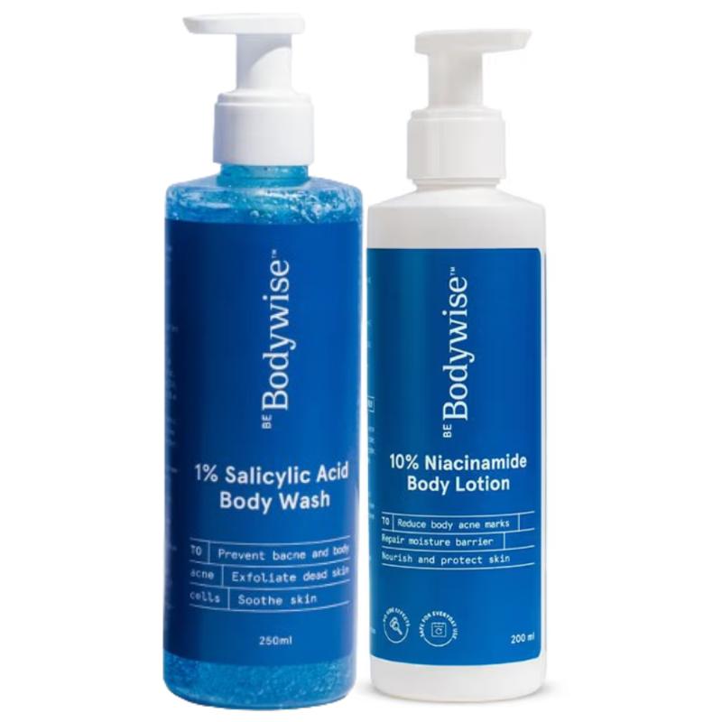 1% Salicylic Acid Body Wash + 10% Niacinamide Body Lotion - Helps Improve Skin Texture