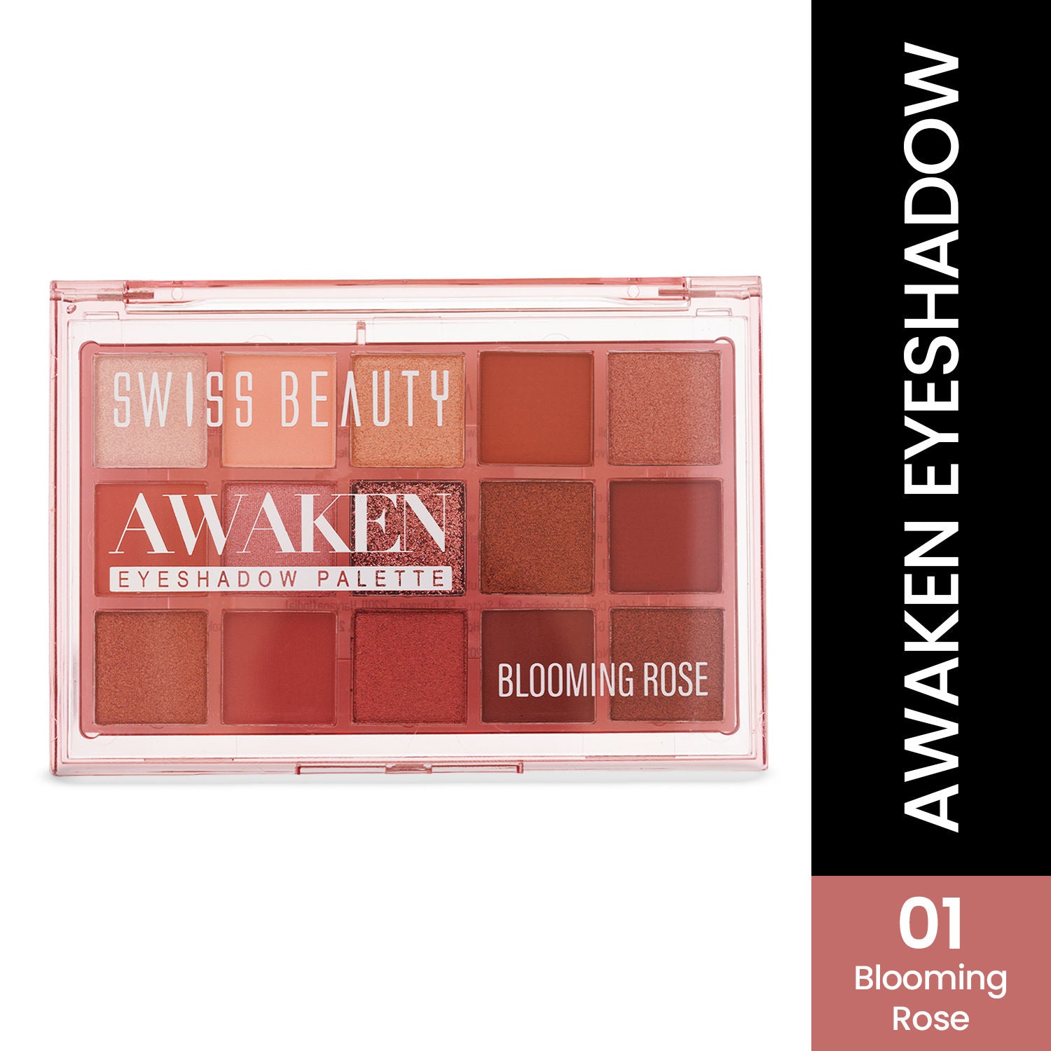 Awaken Eyeshadow Palette , Matte + Shimmer Finish , Long-Lasting - Blooming Rose