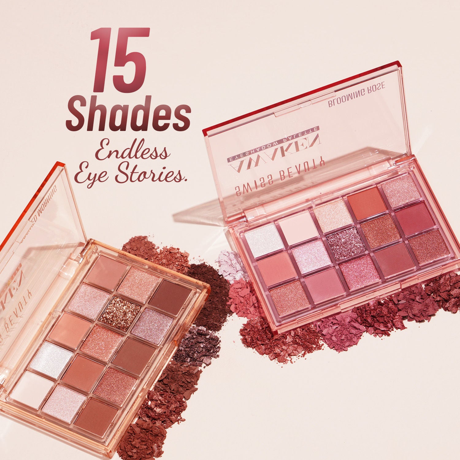 Awaken Eyeshadow Palette , Matte + Shimmer Finish , Long-Lasting