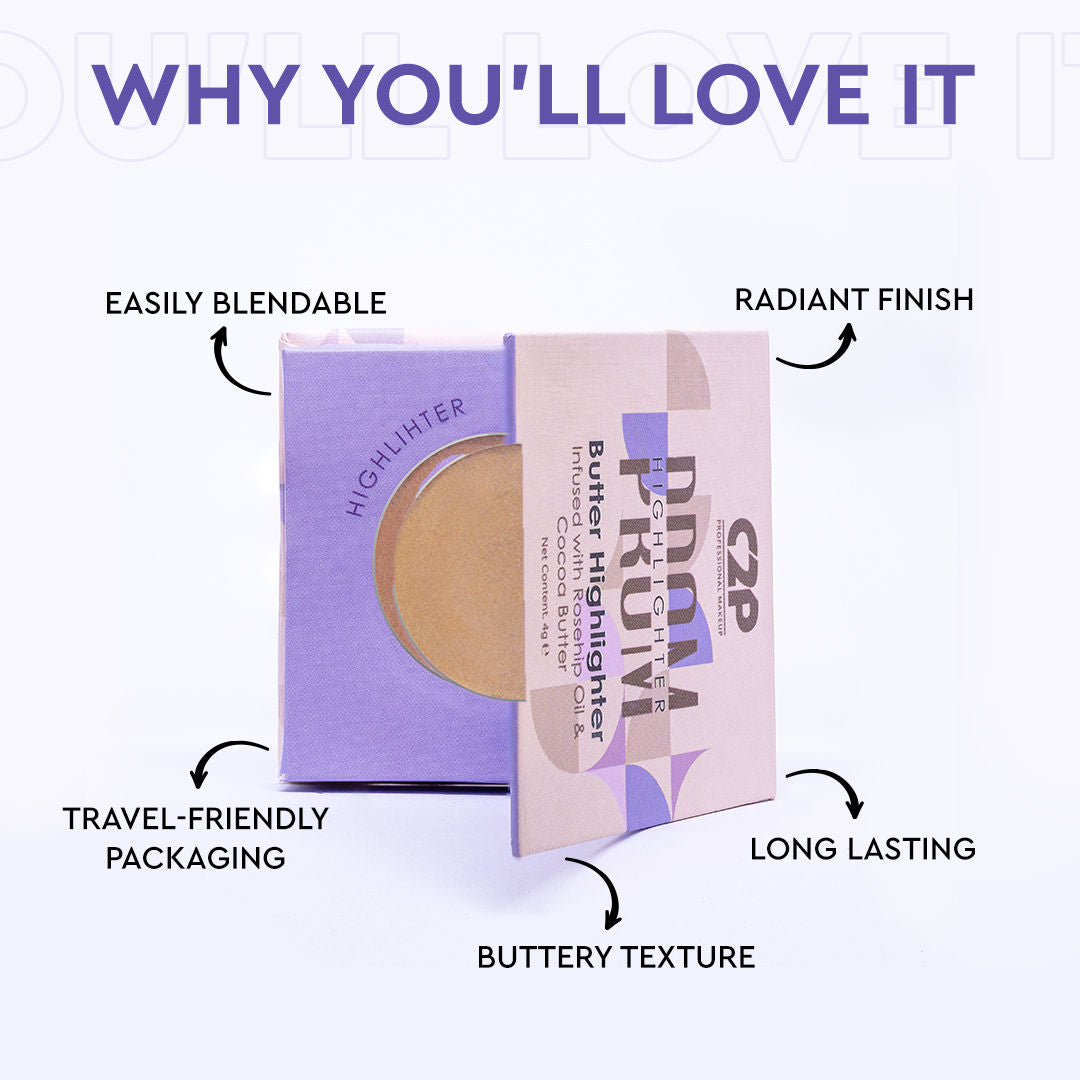 Prom Butter Highlighter Ultra HD Dewy Creamy Matte Finish