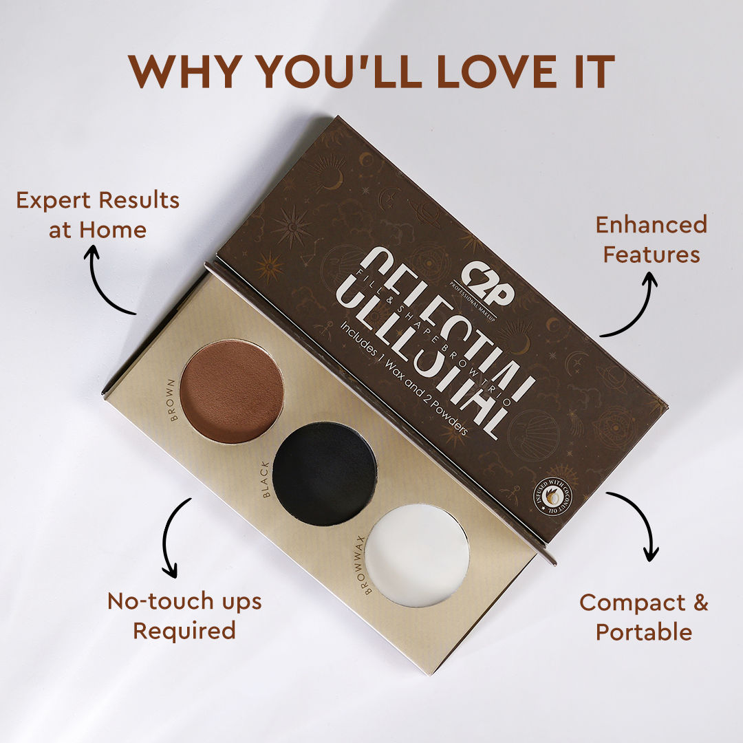 Eyebrow Enhancer Eyeshadow Palette With Wax Cream Celestial 3 in 1 Fill Set Shape