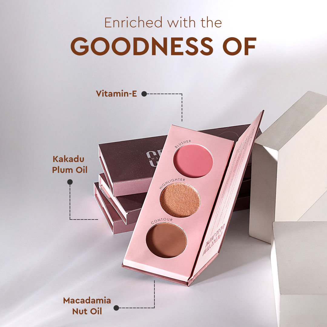 Celestial 3 in 1 Blush Contour Highlighter Face Palette Highly Pigmented (Back to L.A)