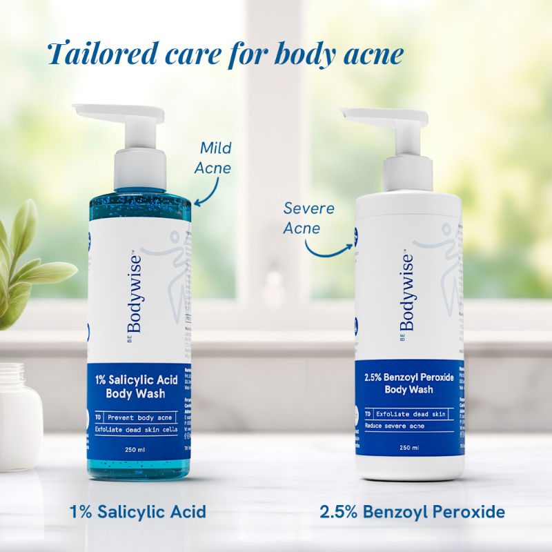 2.5% Benzoyl Peroxide Body Wash Treats Stubborn Back Acne