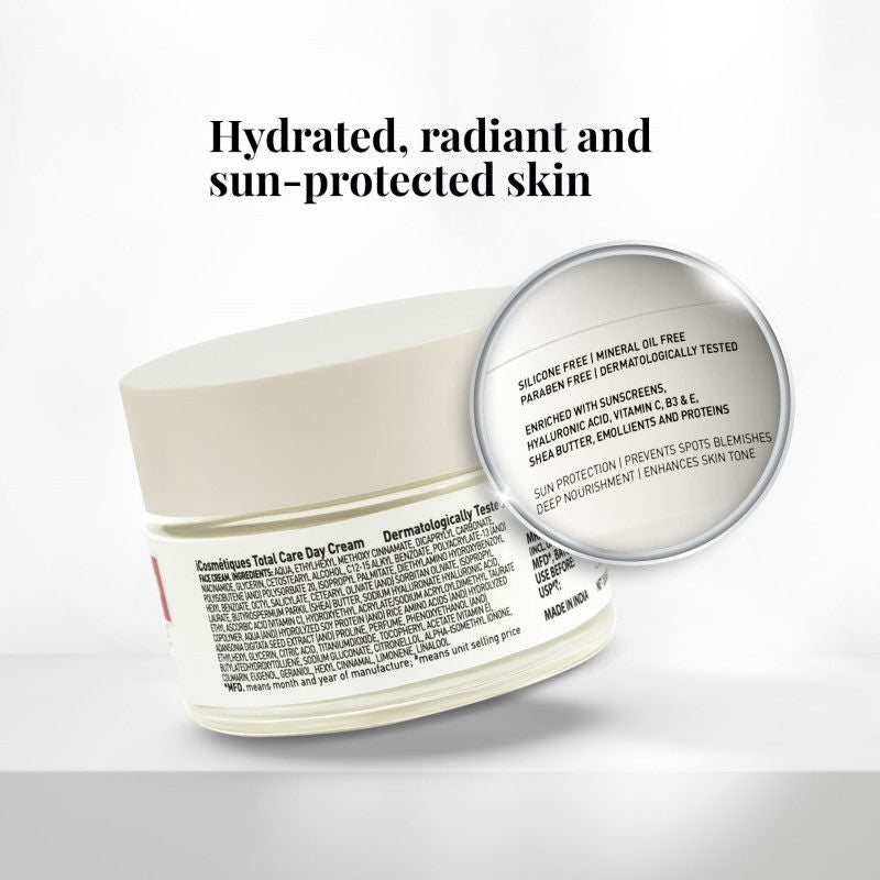 Day Cream - Vitamins B3, C, E, Shea Butter & Glycerin, Mineral Oil & Silicone Free