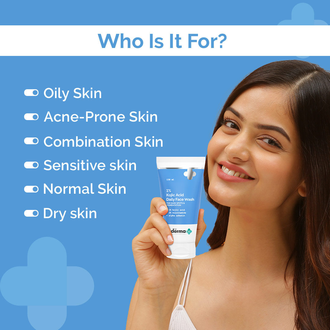 1% Kojic Acid Face Wash with Niacinamide For Dark Spots & Pigmentation