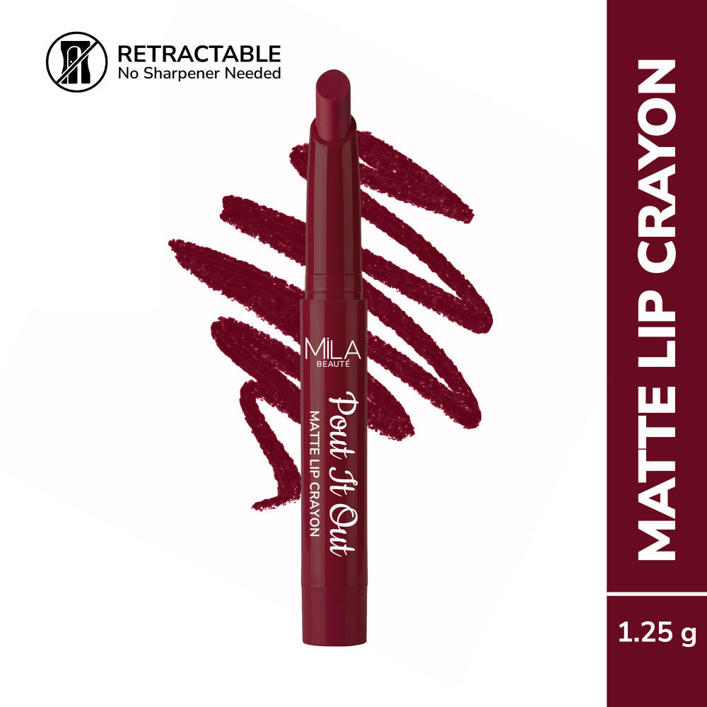 Pout It Out Long Lasting & Matte Finish Lip Crayon Lipstick - Tiana