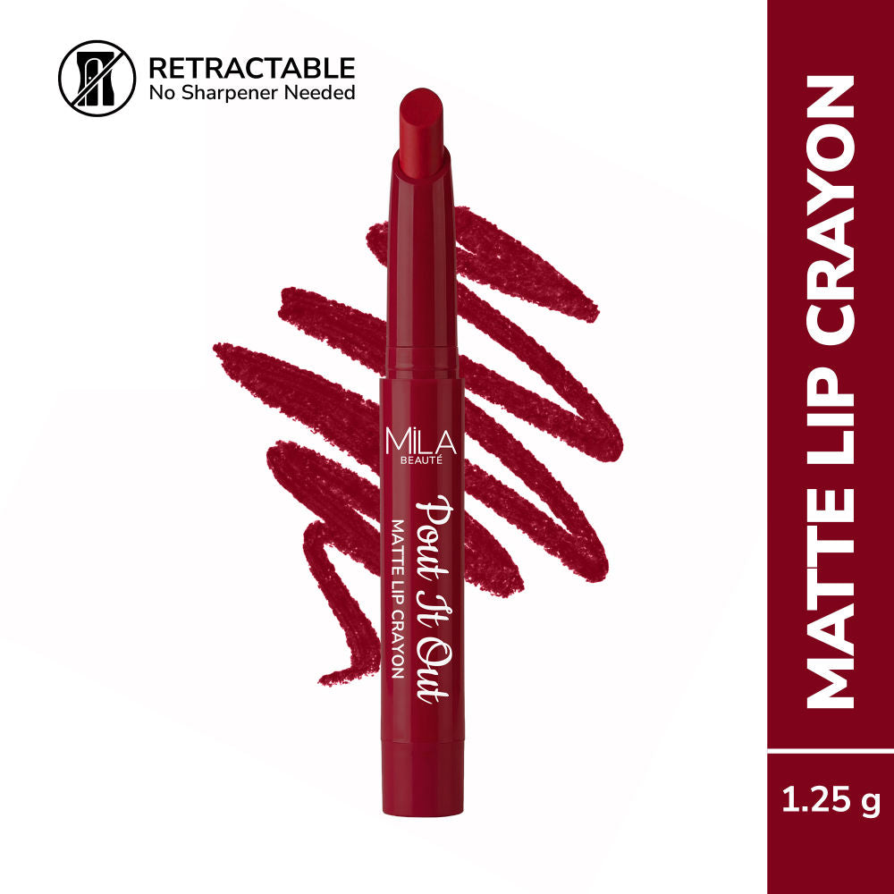 Pout It Out Long Lasting & Matte Finish Lip Crayon Lipstick - Jessie
