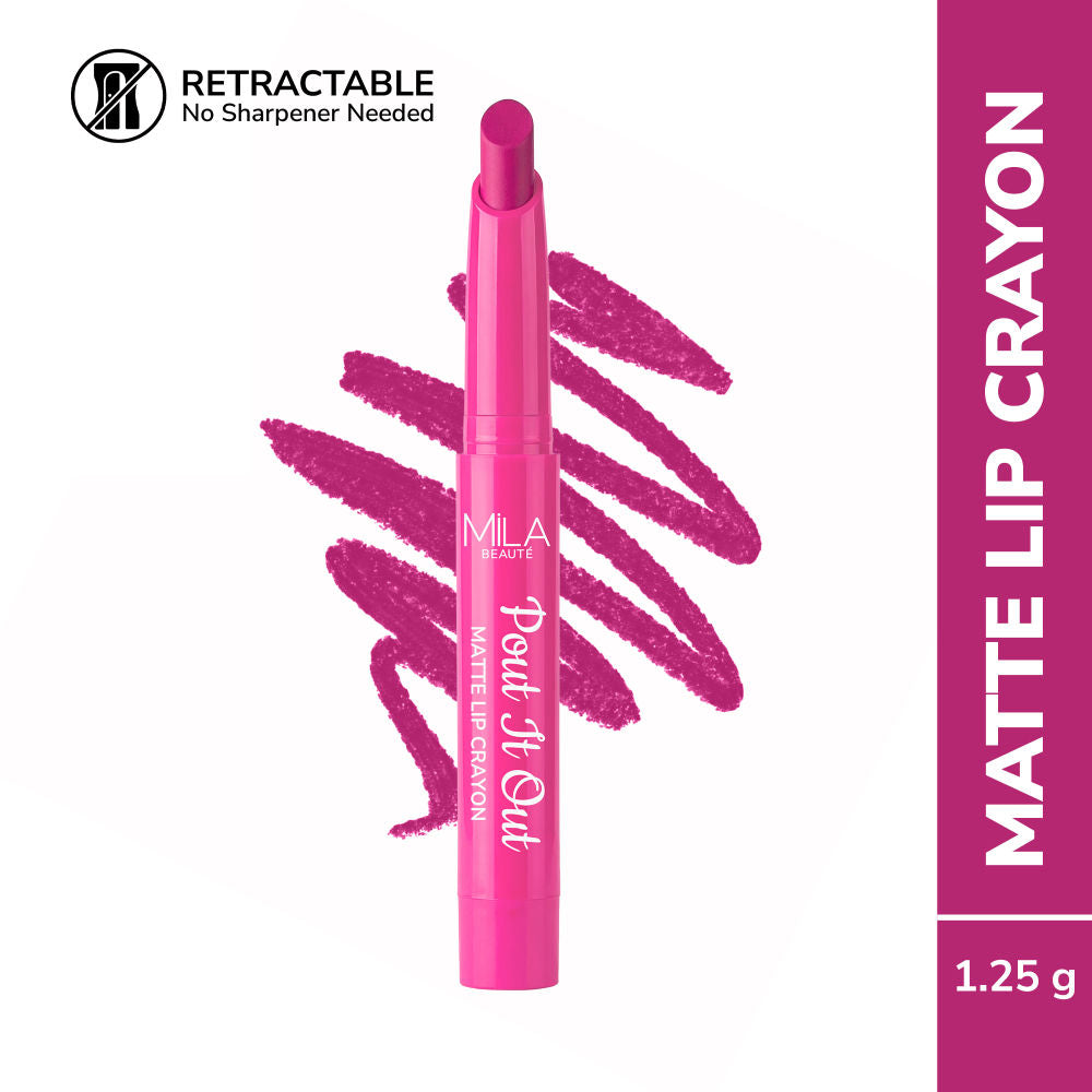 Pout It Out Long Lasting & Matte Finish Lip Crayon Lipstick - Elizabeth
