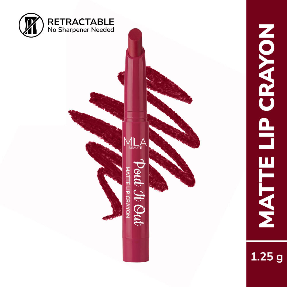 Pout It Out Long Lasting & Matte Finish Lip Crayon Lipstick - Moana