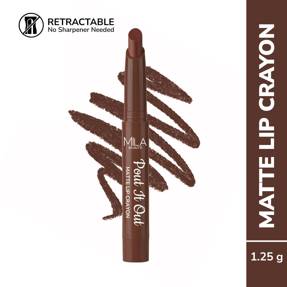 Pout It Out Long Lasting & Matte Finish Lip Crayon Lipstick - Lady Marian