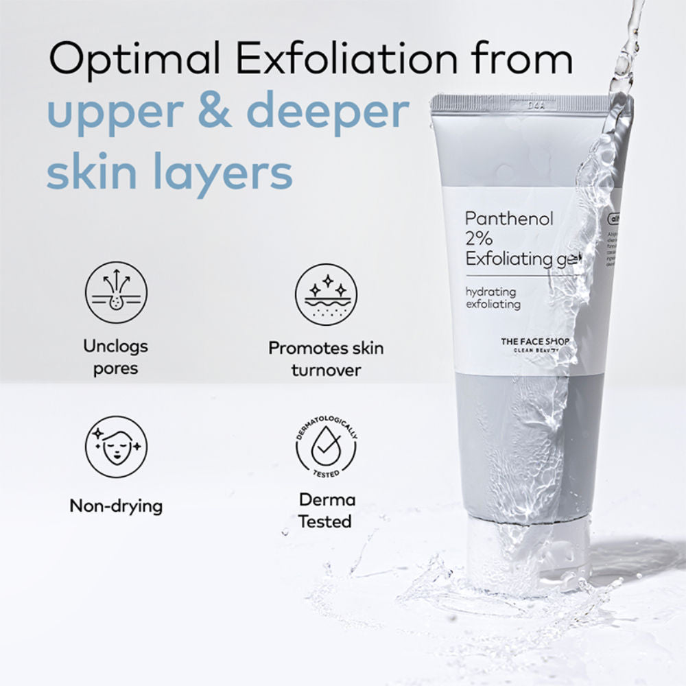 Alltimate Panthenol 2% Exfoliating Gel -Korean Cleansing Scrub with AHA, BHA, LHA, PHA
