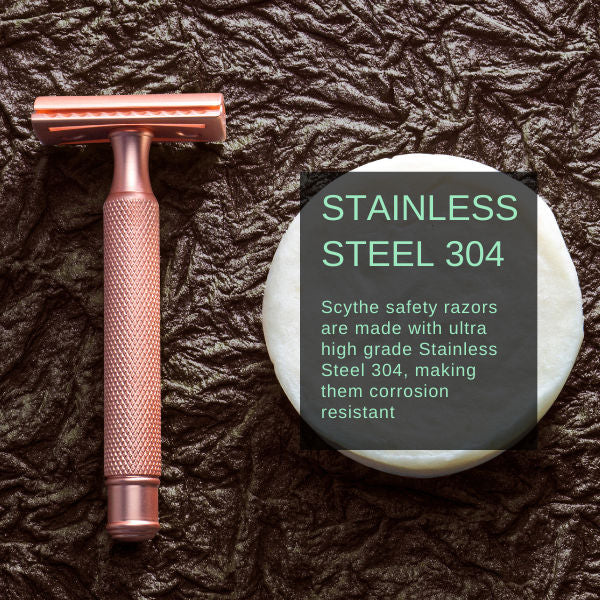 Scythe Double Edge Safety Razor For Men, Stainless Steel 304 & Closed Comb (chrome Finish)