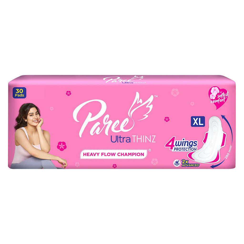 Ultra Thinz 30 Sanitary Pads Soft &Thin Pads Double Feathers for Extra Coverage