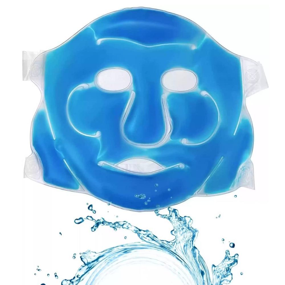 Blue Aqua Ice Cooling Gel Face Mask