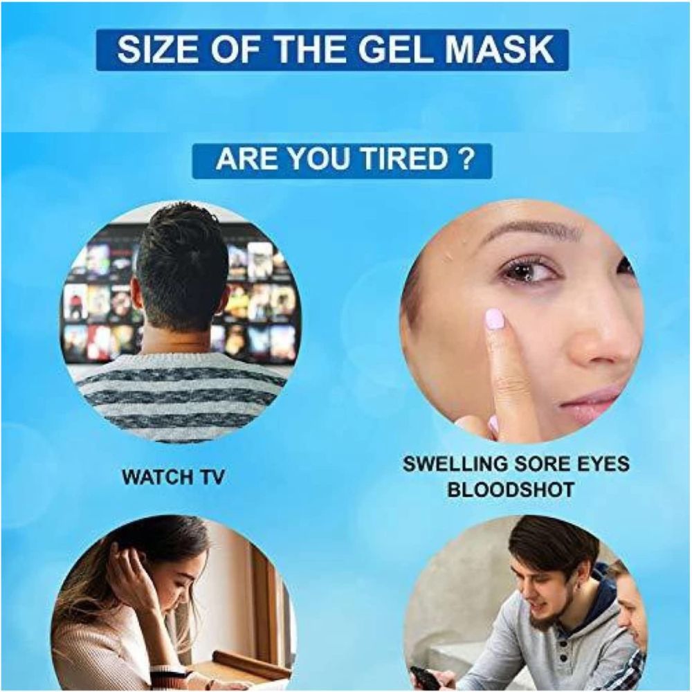 Blue Aqua Ice Cooling Gel Face Mask