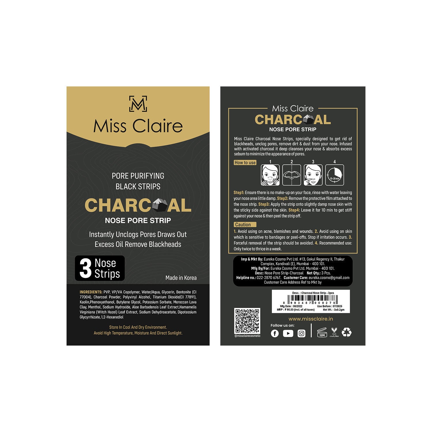 Charcoal Nose Strip