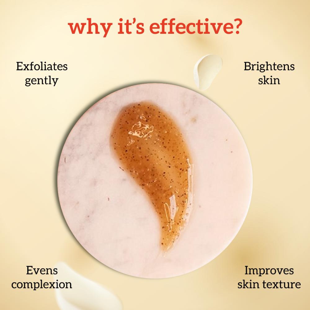 Kumkumadi Face Scrub, Ayurvedic Exfoliator, Brightens Skin, Evens Tone, for Men & Women