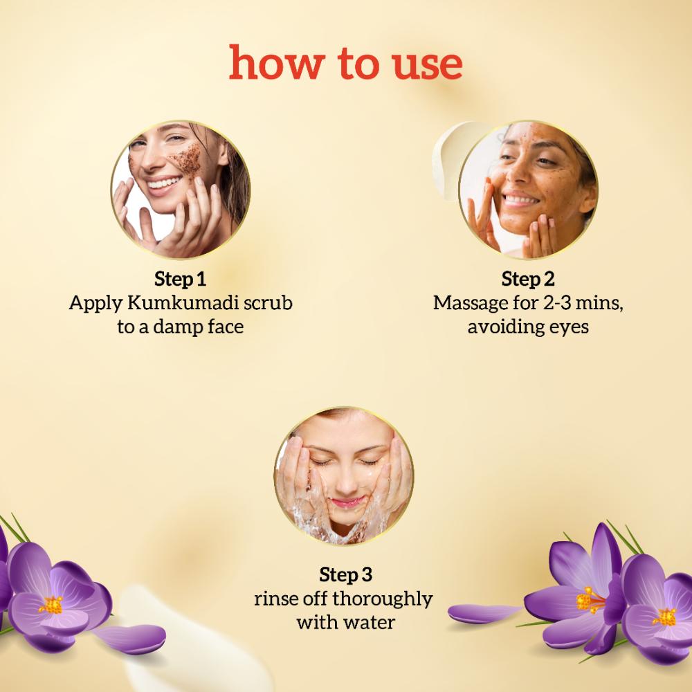 Kumkumadi Face Scrub, Ayurvedic Exfoliator, Brightens Skin, Evens Tone, for Men & Women