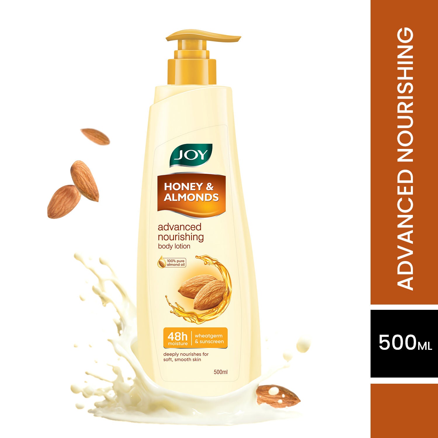 Honey & Almonds Lightweight Body Lotion with Shea Butter, Nourishing 24hr Care for Winter - 500ml