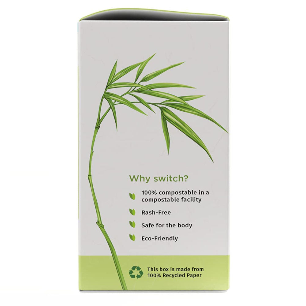 100% Organic Cotton Biodegradable Sanitary Pads Leak Proof, Soft And Rash Free Period Protection 312mm Bamboo Core Overnight