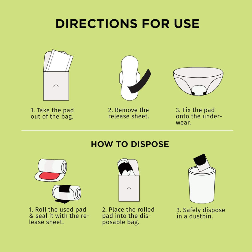 Biodegradable Sanitary Pads-Leak-Proof, Soft, And Rash-Free Period Protection (Regular, 10Pcs)
