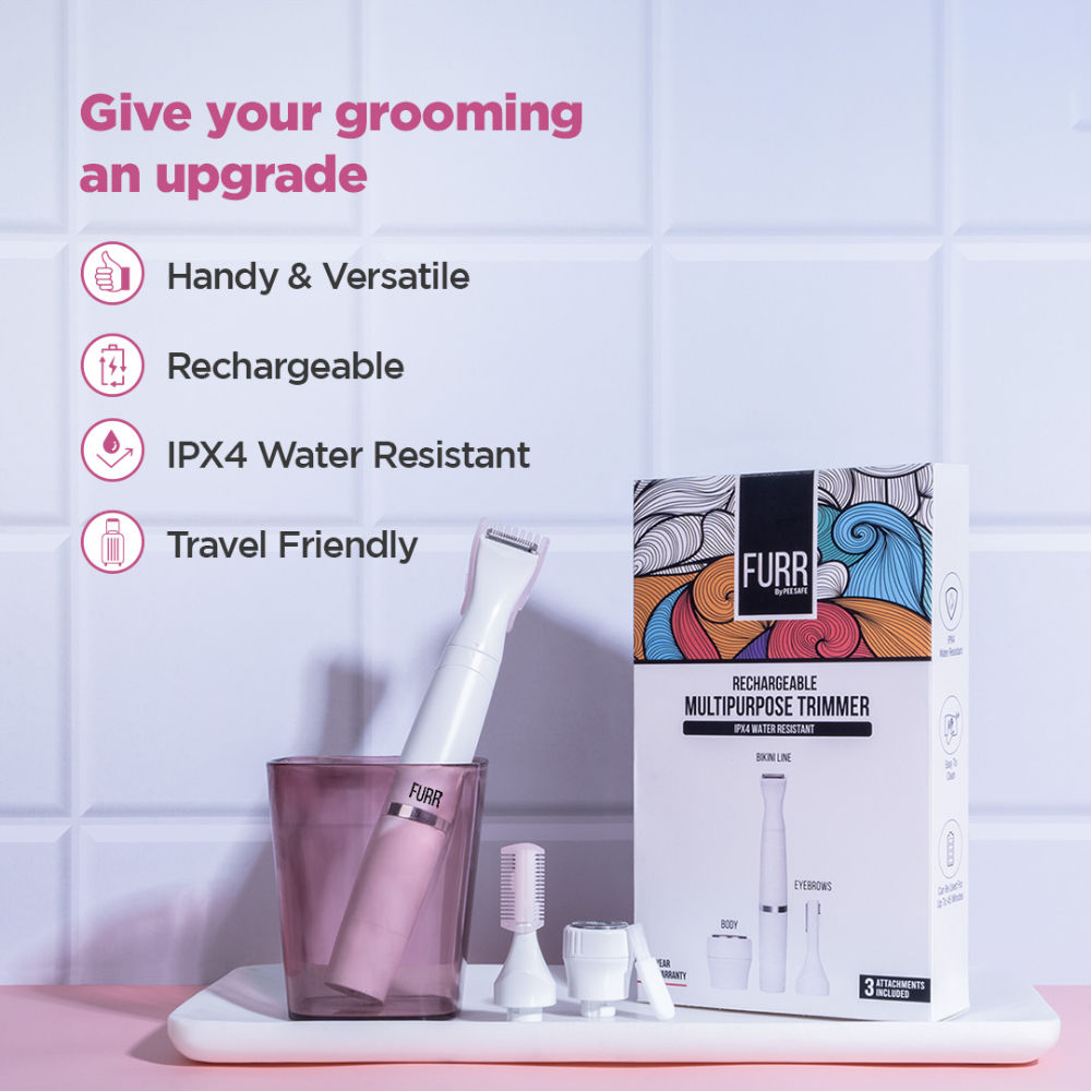 Rechargeable Multipurpose Trimmer for Eyebrows, Underarms and Bikini Line