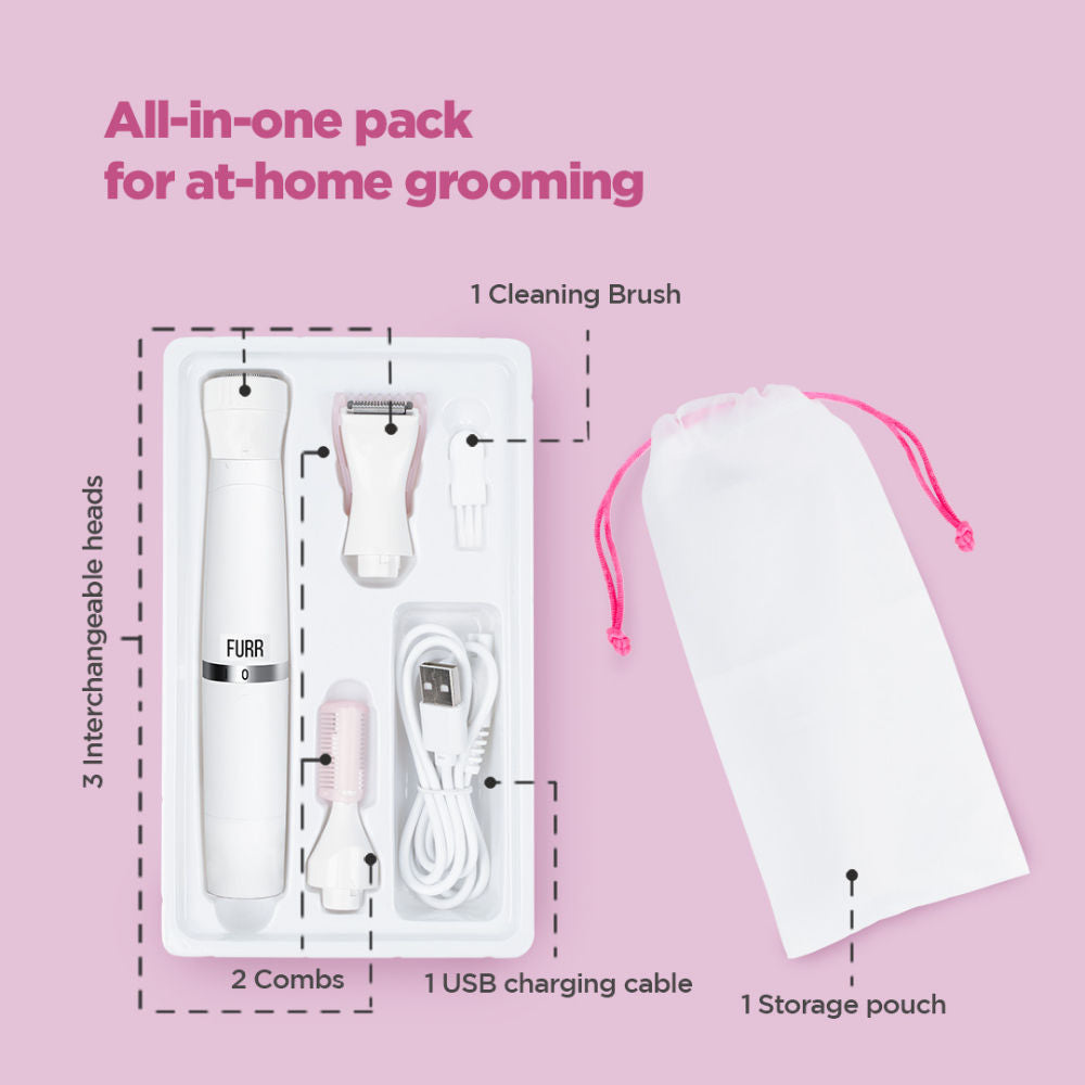 Rechargeable Multipurpose Trimmer for Eyebrows, Underarms and Bikini Line