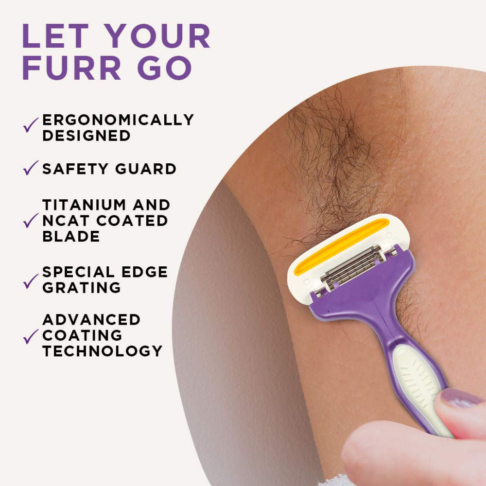 Body Shaving Razor with Aloe Vera & Vitamin E Padding Count 1