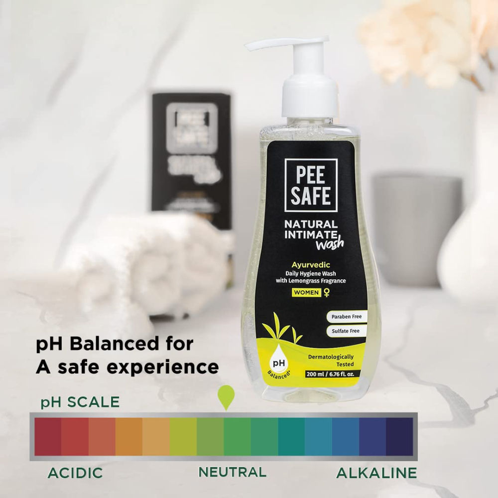 Intimate Wash For Women - Lemongrass Fragrance & 100% Alcohol-Free, Paraben-Free