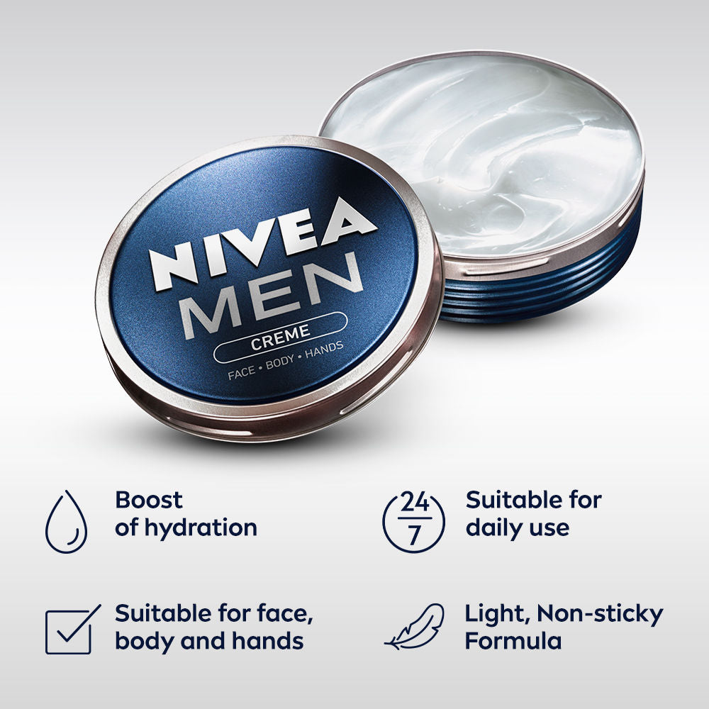 Men Creme, Non Greasy Moisturizer, Cream for Face, Body & Hands