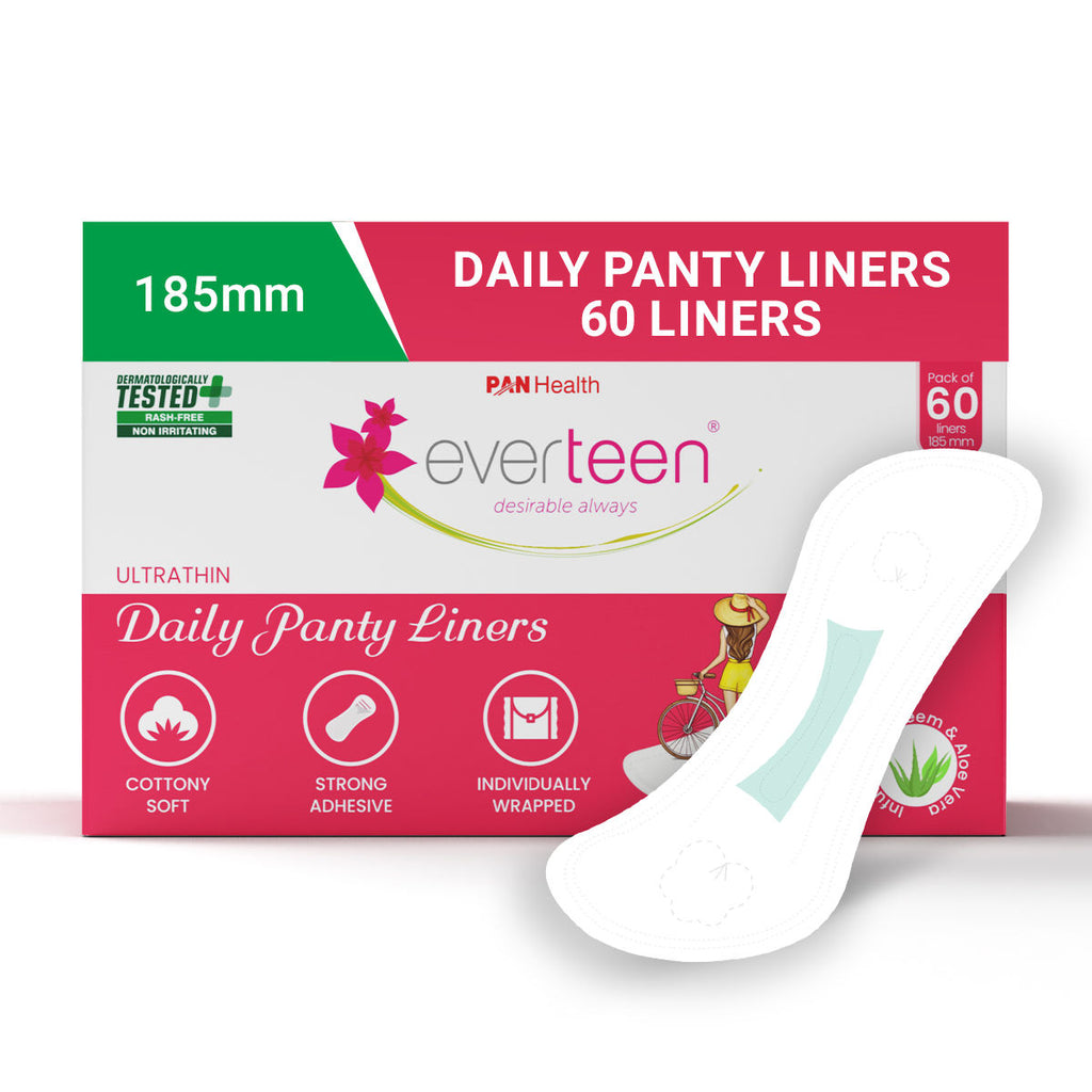 Daily Panty Liners Infused With Neem Aloe Vera, Odor Control - 60 pcs
