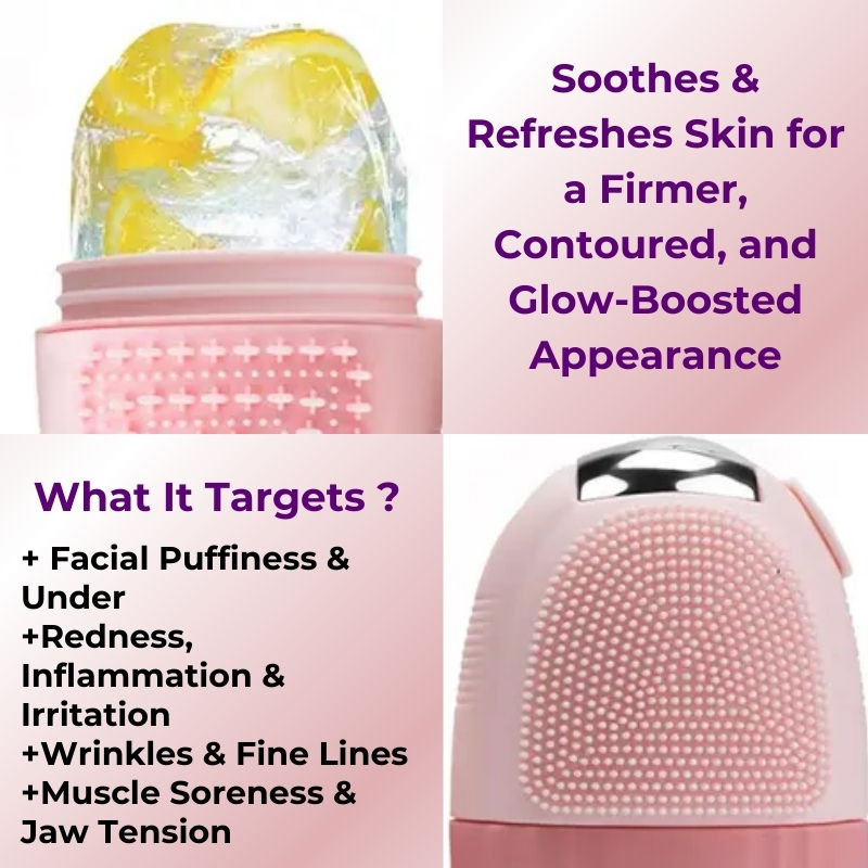 Multifunction Ice Roller With Scrubber For Face