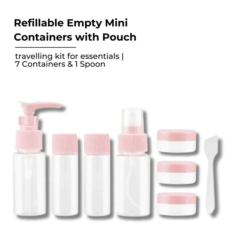Refillable Empty Mini Containers With Pouch