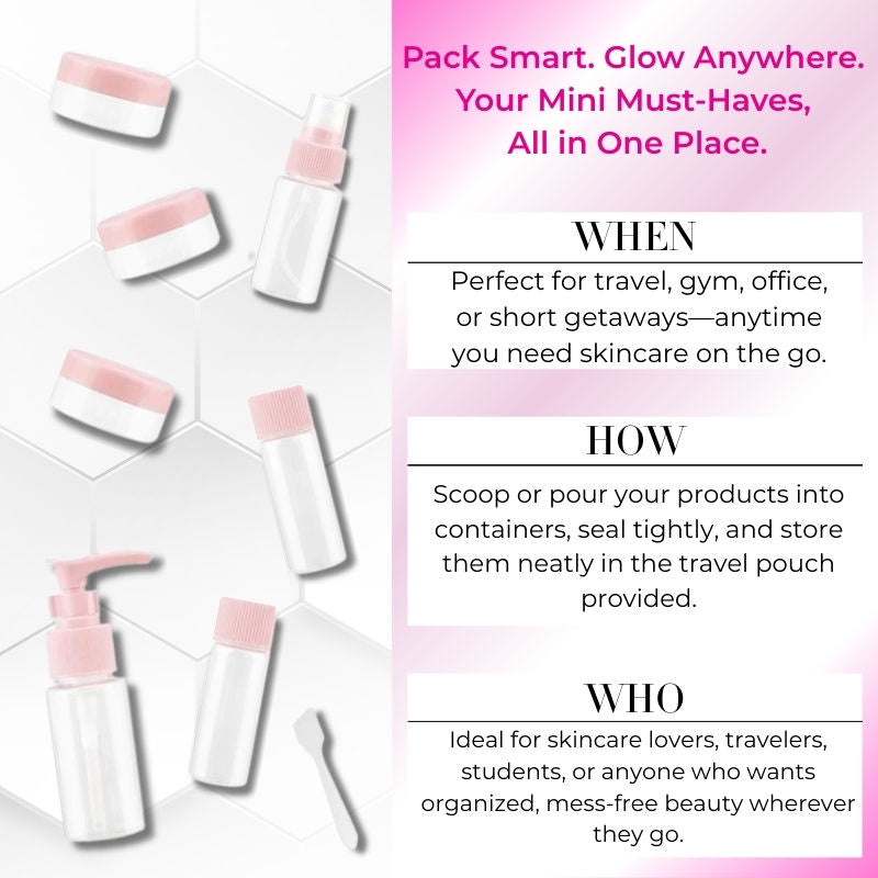 Refillable Empty Mini Containers With Pouch