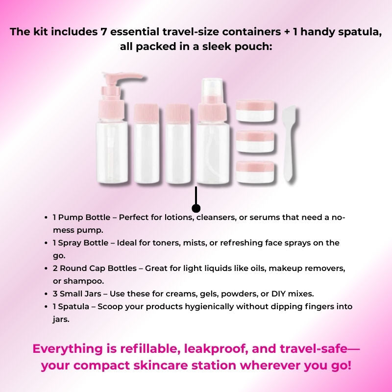 Refillable Empty Mini Containers With Pouch