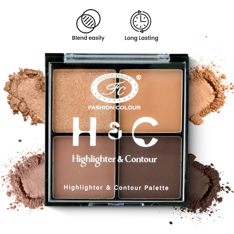H & C Highlighter & Contour Palette Radiant Glow
