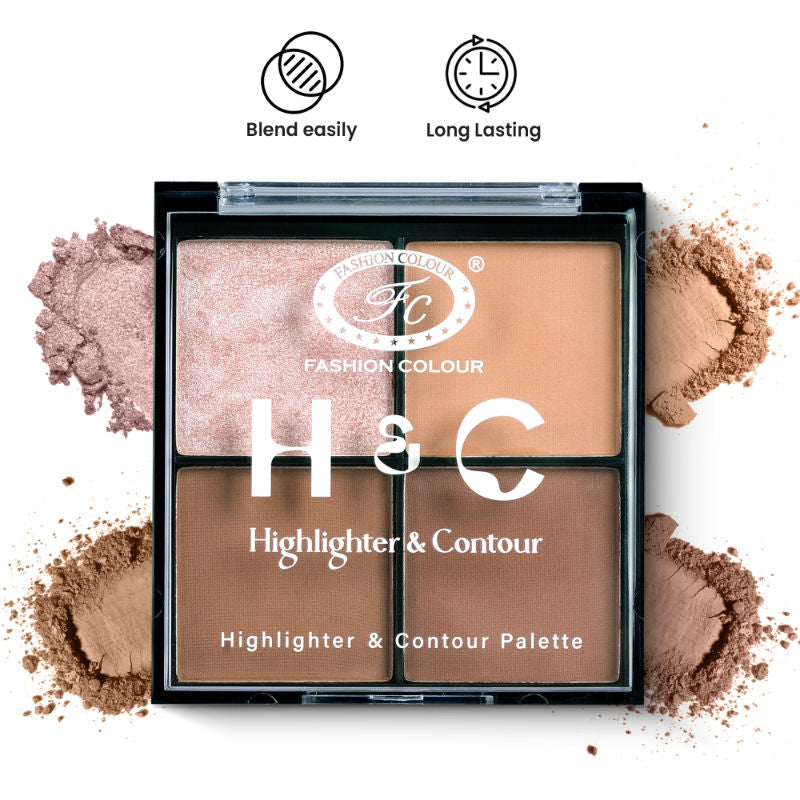 H & C Highlighter & Contour Palette Radiant Glow - Shade 03