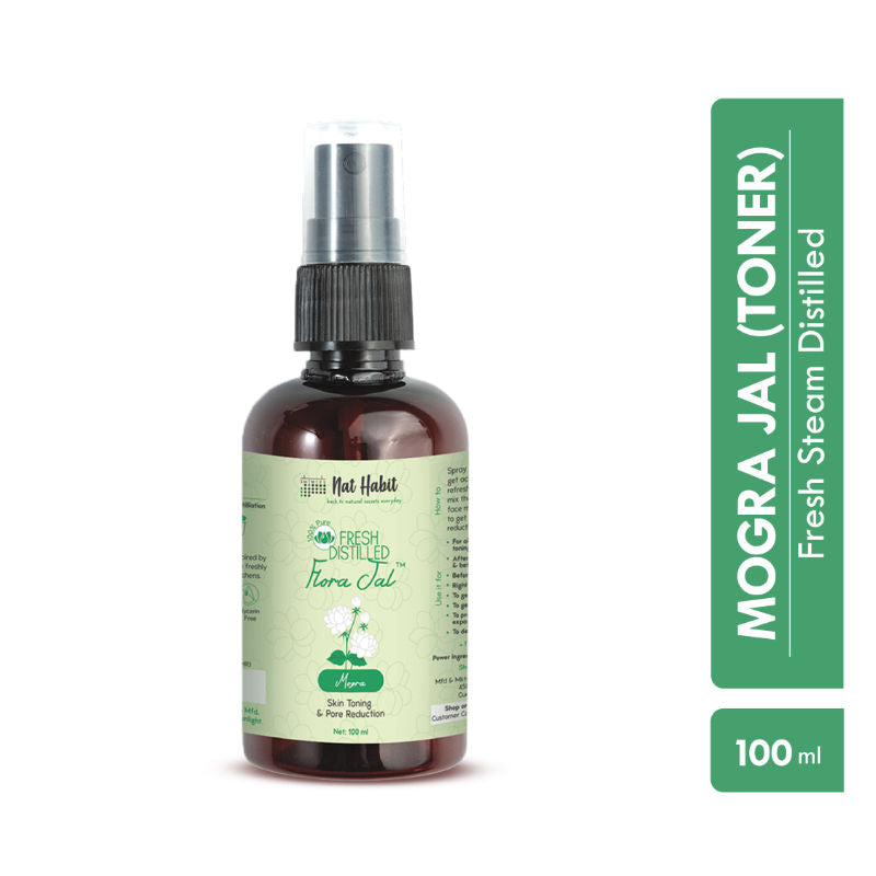 100% Pure Mogra Jal, Jasmine Water, Toner & Face Mist for Oil Control, Acne & Hydration