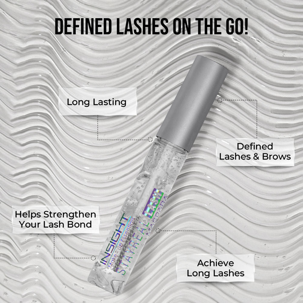 Stay Real Transparent 2 In 1 Brow & Lash Mascara,Sweatproof Long Wear Formula - Transparent