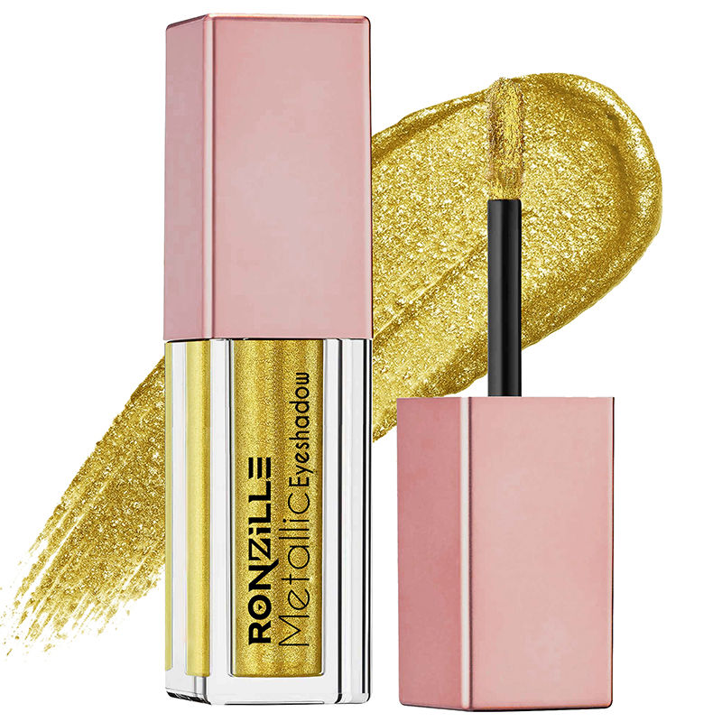 Metallic Glitter Liquid Eye Shadow - Golden