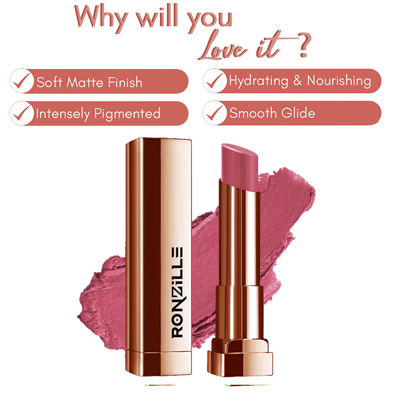 Natural Colored Long Stay Matte Lipstick - Shade 18