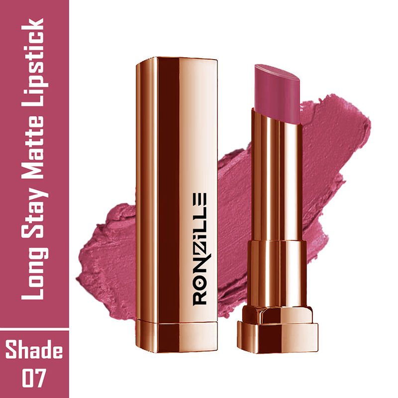 Natural Colored Long Stay Matte Lipstick - Shade 18 - Shade-07
