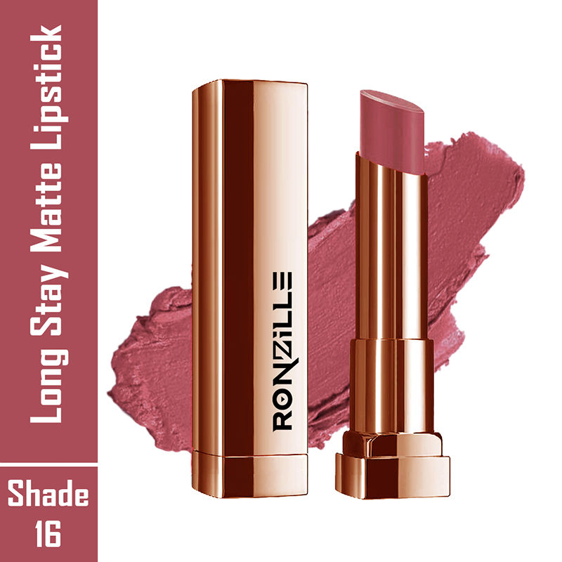Natural Colored Long Stay Matte Lipstick - Shade 18 - Shade-16