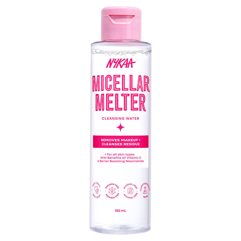 Nykaa Micellar Melter Cleansing Water - Sensitive Skin Gentle Cleanser With Vitamin C & Niacinamide
