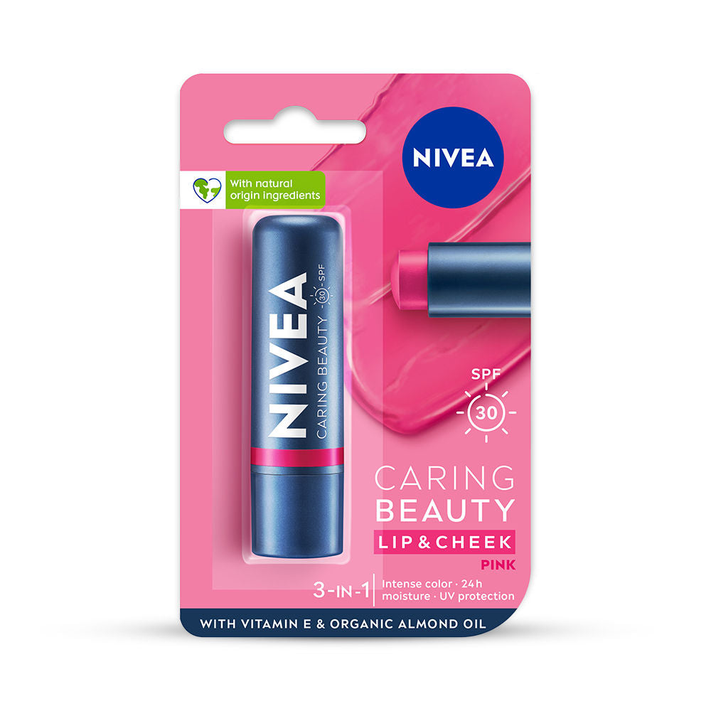 Lip Caring Beauty Red Lip Balm With SPF 30 - Pink