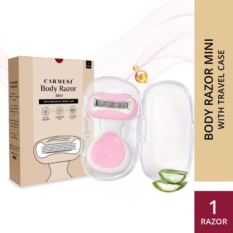 Body Razor Mini For Women's Hair Removal - Enriched with Aloe Vera & Vit E - Pack of 1