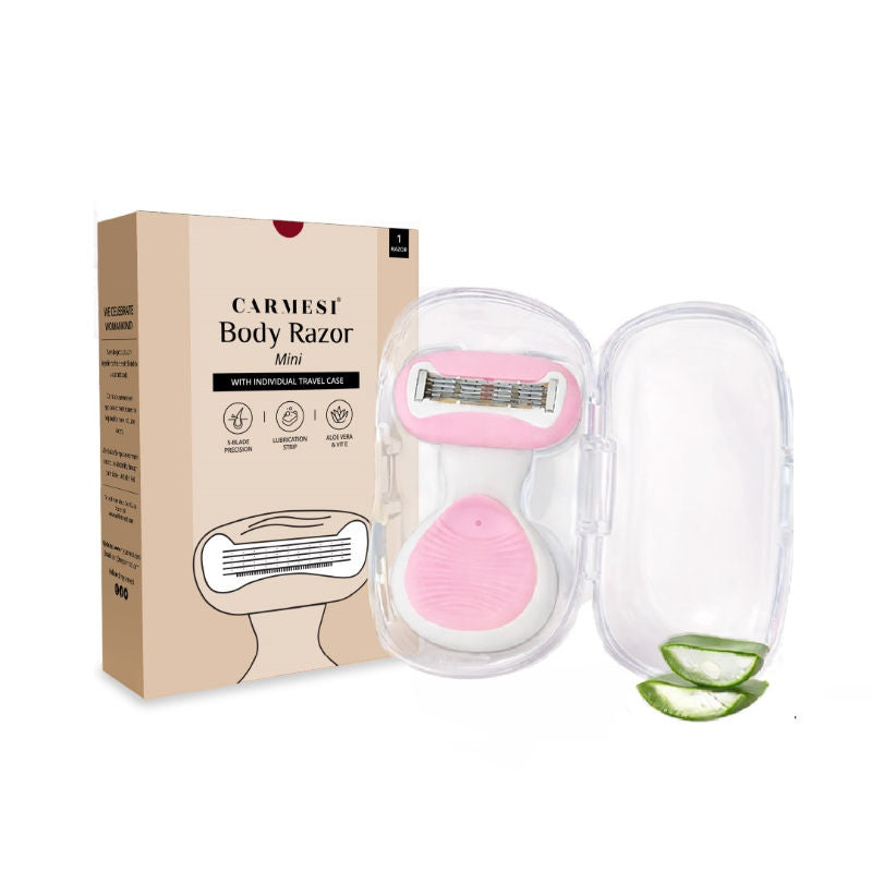 Body Razor Mini For Women's Hair Removal - Enriched with Aloe Vera & Vit E - Pack of 1